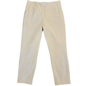 Chu Chu Loo sz 34/US 4 Penny 6/8 Womens Cropped Pants Beige Ivory Capri Preppy